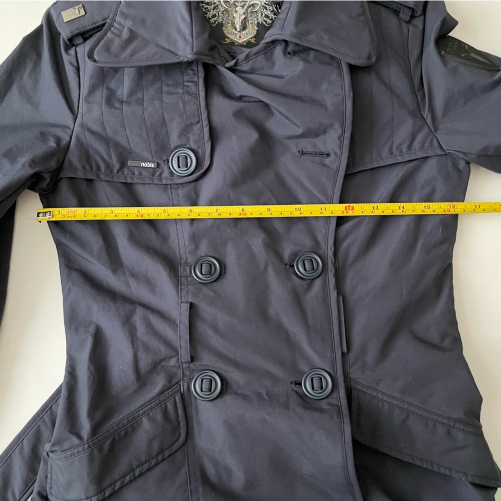 Nobis Justice Legacy Trench Coat in Navy NWT - Picture 10 of 12
